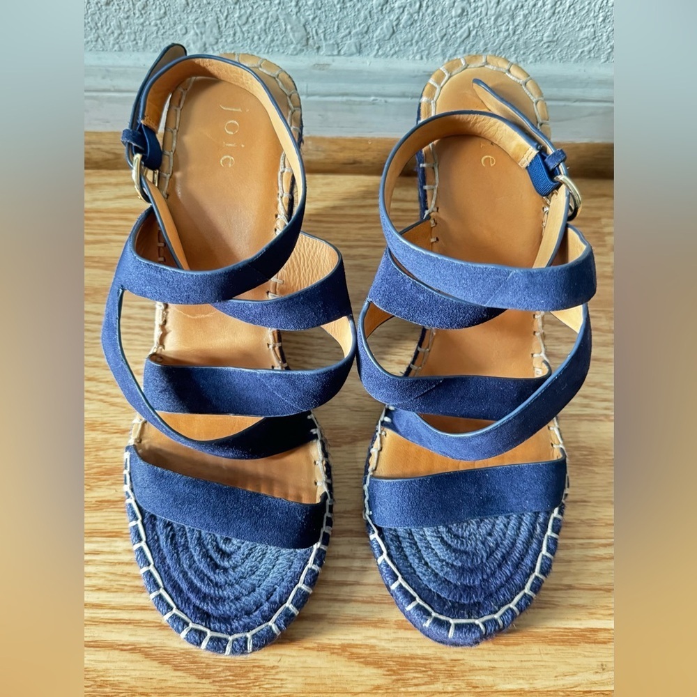 Joie Kaelyn Espadrille Wedge Ankle Strap
Open Toe Blue cloud straps Sandal 39
